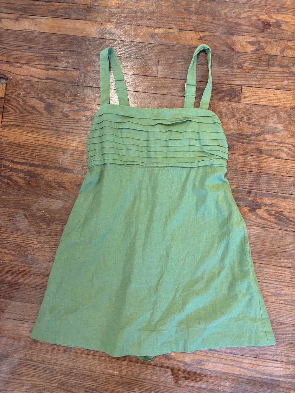 Abercrombie Green Summer Sundress with Pintuck Bodice